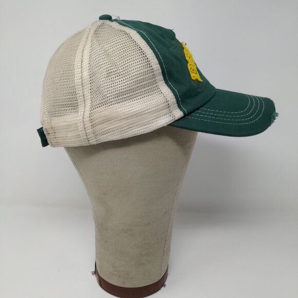 Dekalb Speed Mesh Back Strapback Hat Green Yellow OSFM Embroidered Logo - Picture 6 of 11